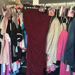 Elegant Burgundy Windsor dress